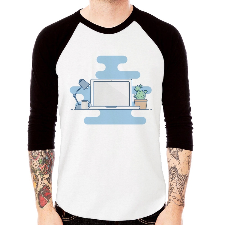 Camiseta Raglan Laptop Manga 3/4