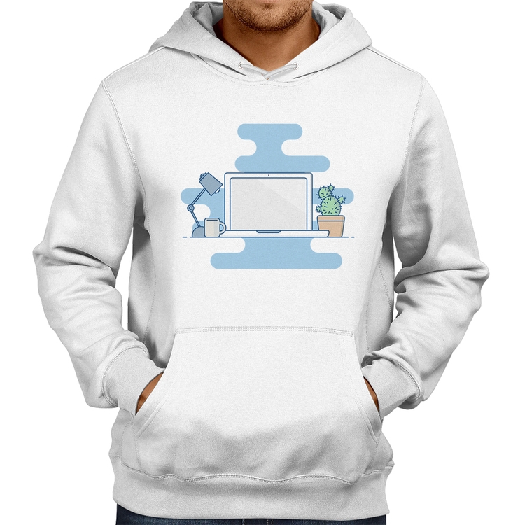 Moletom Laptop - Branco