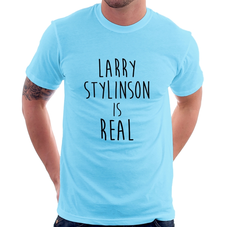 Camiseta Larry Stylinson is real - Azul Bebê