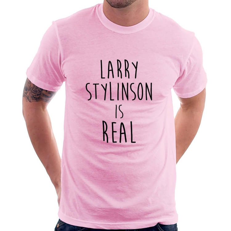 Camiseta Larry Stylinson is real - Rosa Bebê