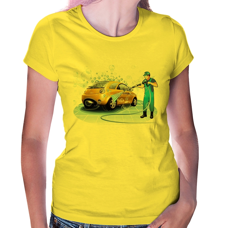 Baby Look Lava Jato - Amarela