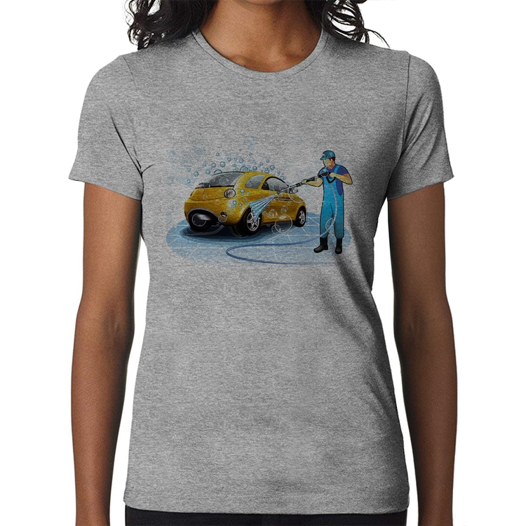 Baby Look Lava Jato - Cinza