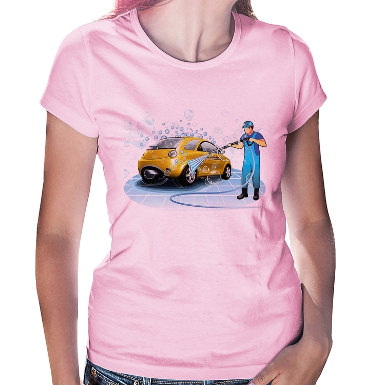 Baby Look Lava Jato - Rosa Bebê