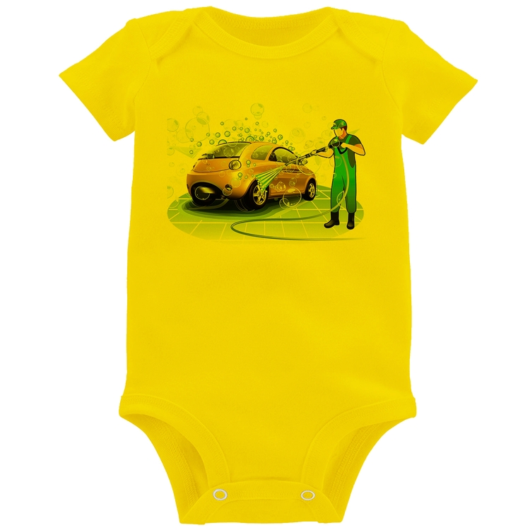 Body Bebê Lava Jato - Amarelo