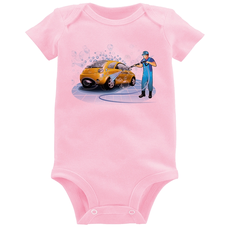 Body Bebê Lava Jato - Rosa Bebê