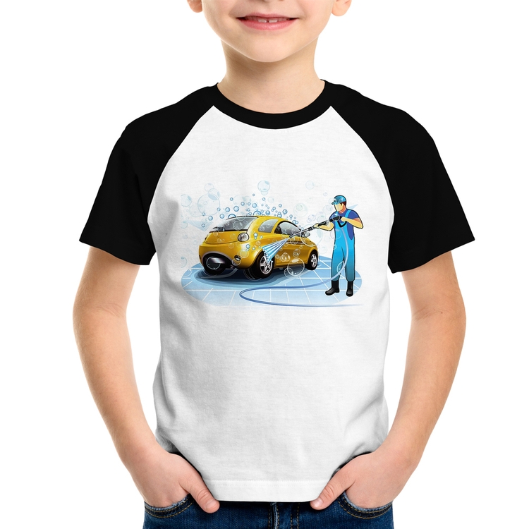 Camiseta Raglan Infantil Lava Jato