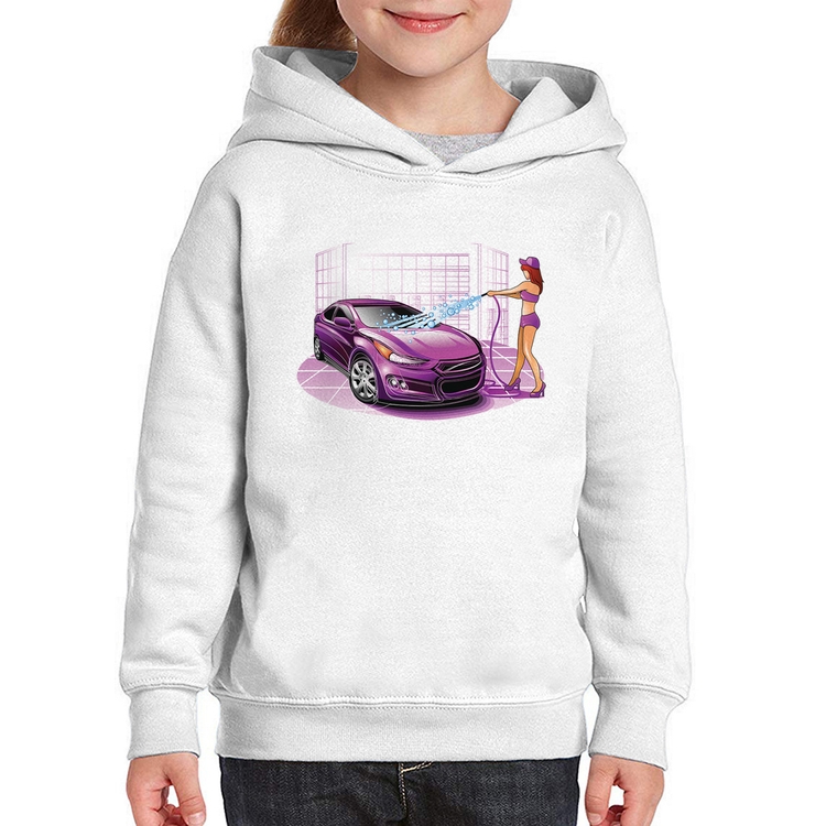 Moletom Infantil Lava Jato Carro Roxo