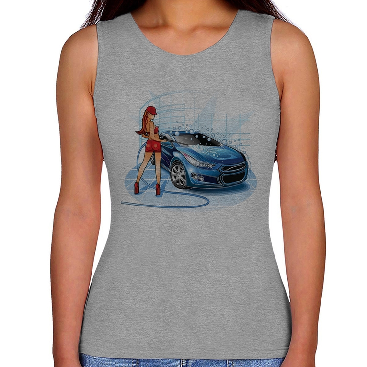 Regata Feminina Lava Jato Garota - Cinza