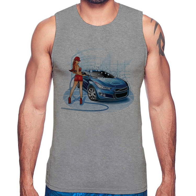 Regata Lava Jato Garota - Cinza