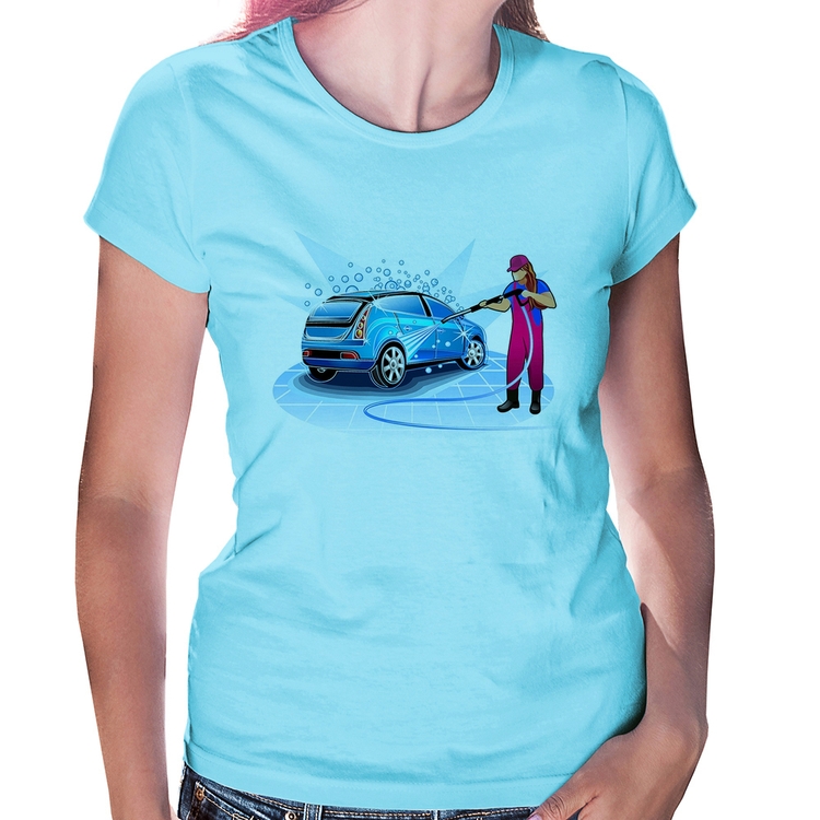 Baby Look Lava Jato Mulher - Azul Bebê