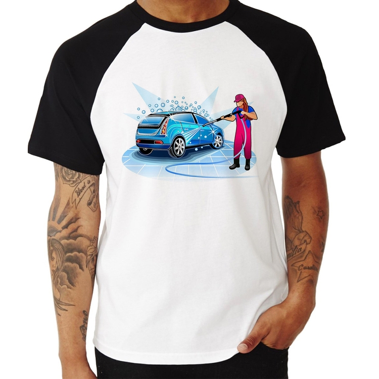 Camiseta Raglan Lava Jato Mulher