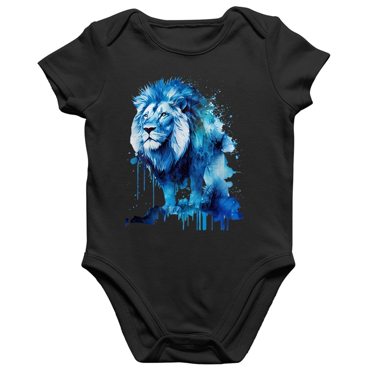 Body Bebê Algodão Leão Azul