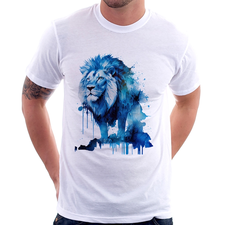 Camiseta Leão Azul