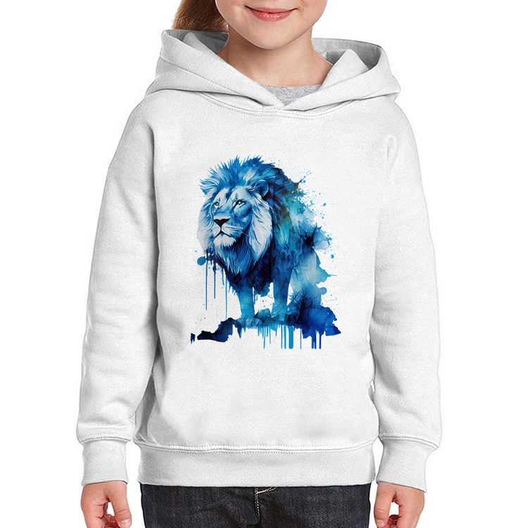 Moletom Infantil Leão Azul