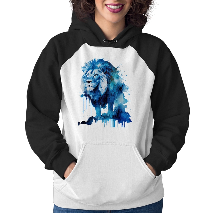 Moletom Feminino Leão Azul