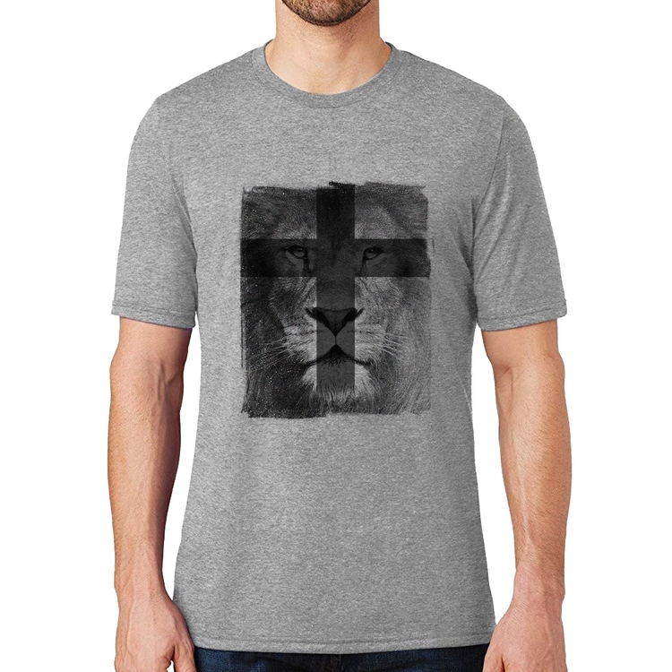 Camiseta Leão de Judá - Cinza