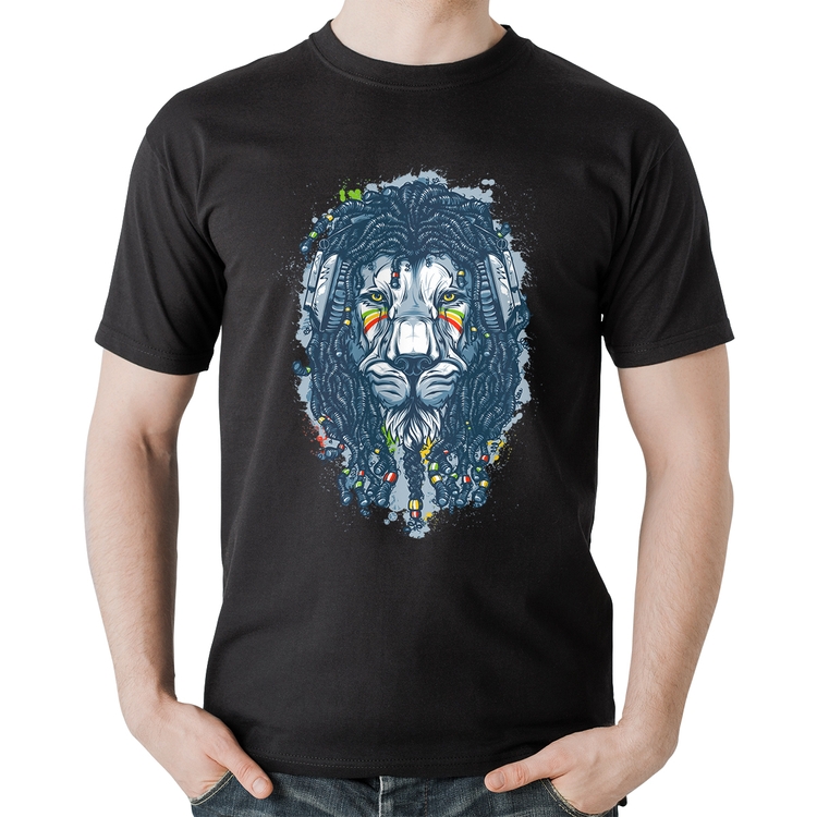 Camiseta Algodão Leão Reggae