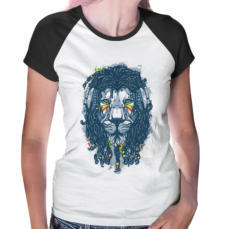 Baby Look Raglan Leão Reggae
