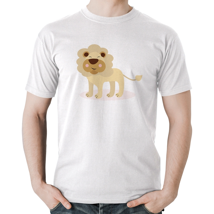 Camiseta Algodão Leãozinho - Branca