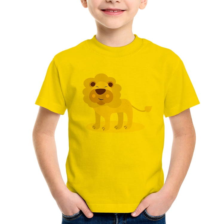 Camiseta Infantil Leãozinho - Amarela