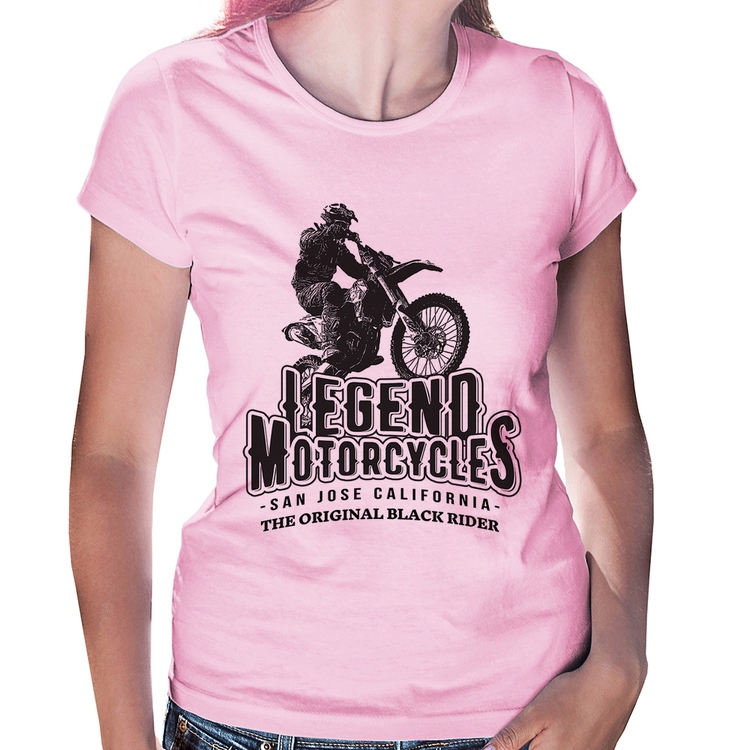 Baby Look Legend Motorcycle - Rosa Bebê
