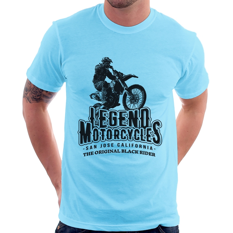 Camiseta Legend Motorcycle - Azul Bebê