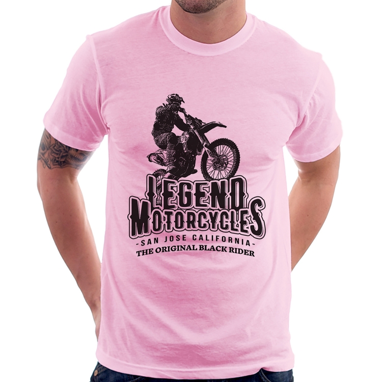 Camiseta Legend Motorcycle - Rosa Bebê