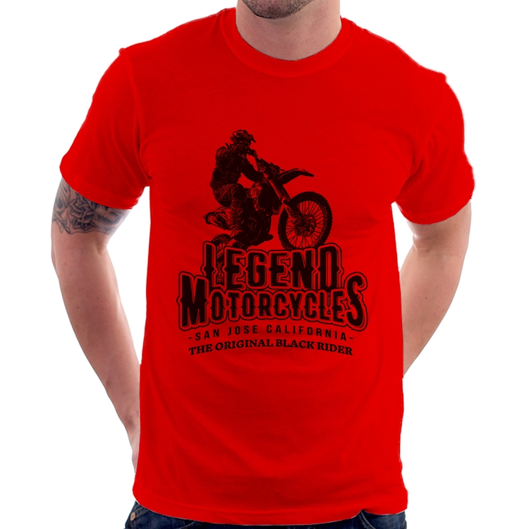 Camiseta Legend Motorcycle - Vermelha