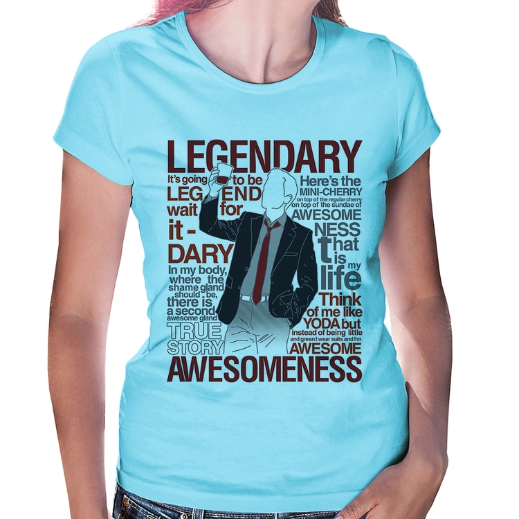 Baby Look Legendary Awesomeness - Azul Bebê