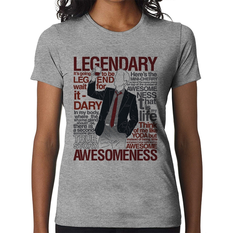 Baby Look Legendary Awesomeness - Cinza