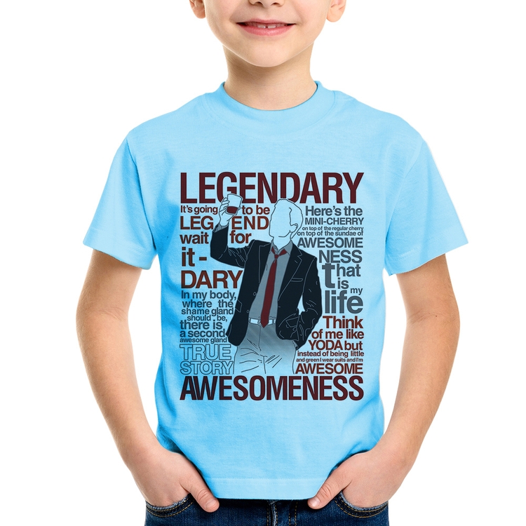 Camiseta Infantil Legendary Awesomeness - Azul Bebê