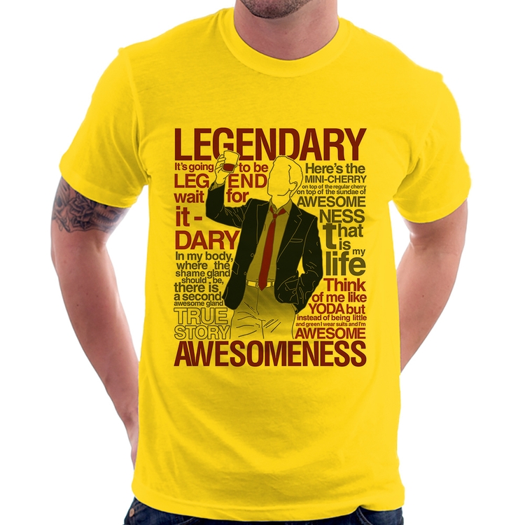 Camiseta Legendary Awesomeness - Amarela