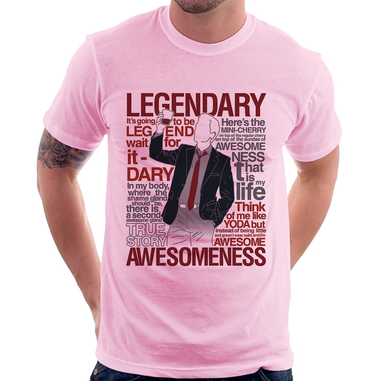 Camiseta Legendary Awesomeness - Rosa Bebê