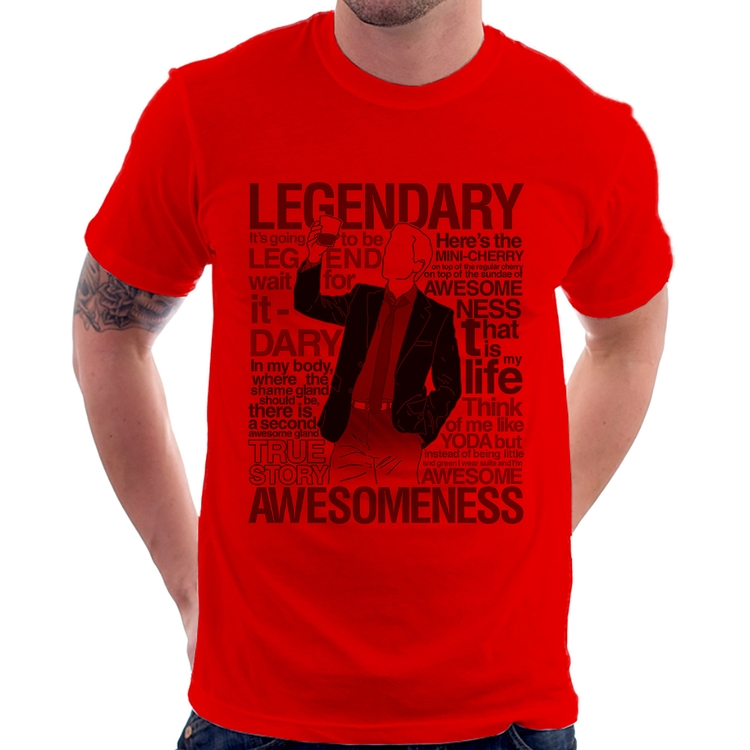 Camiseta Legendary Awesomeness - Vermelha