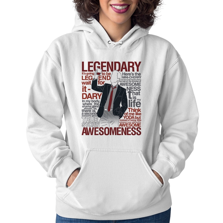 Moletom Feminino Legendary Awesomeness - Branco