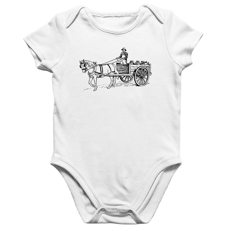 Body Bebê Algodão Leiteiro - Branco