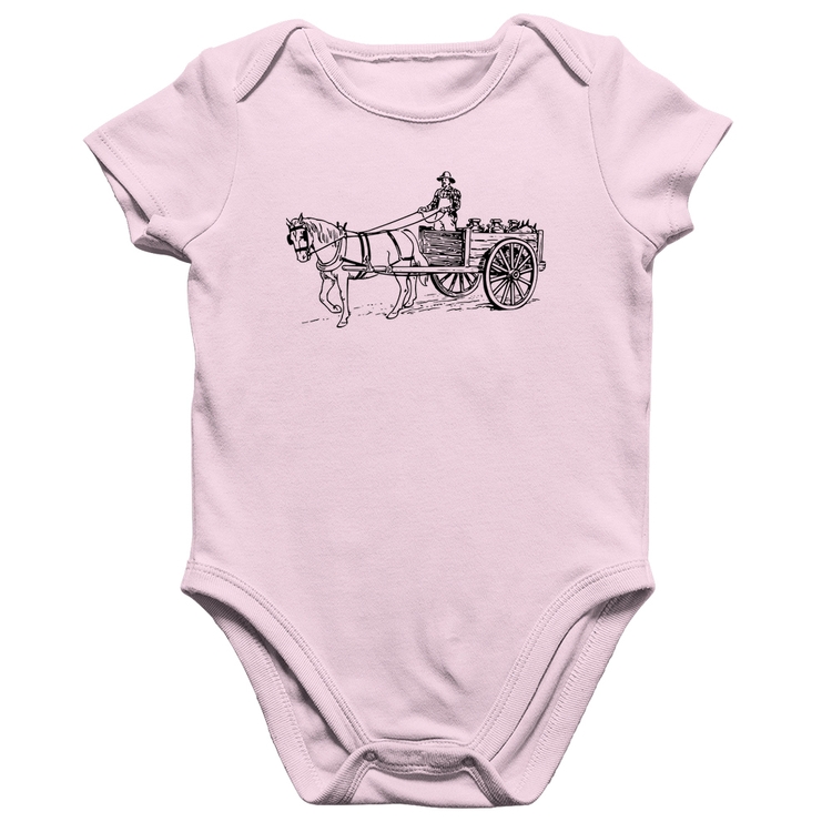 Body Bebê Algodão Leiteiro - Rosa Bebê