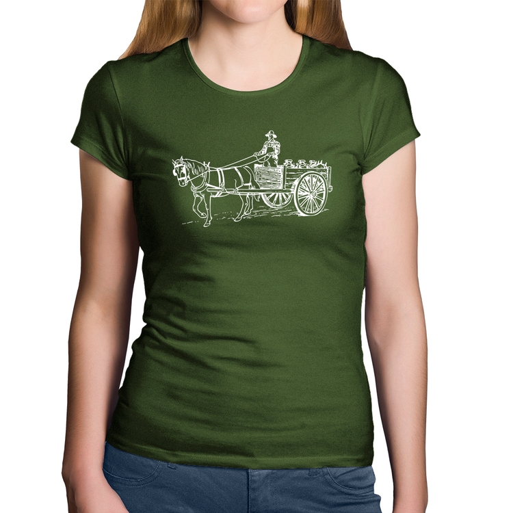 Baby Look Algodão Leiteiro - Musgo