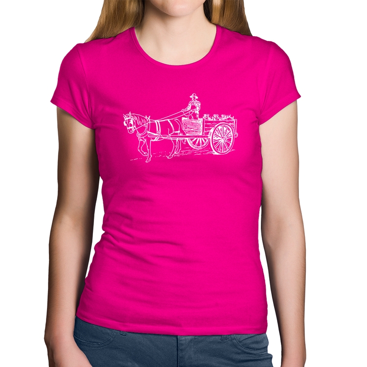 Baby Look Algodão Leiteiro - Rosa