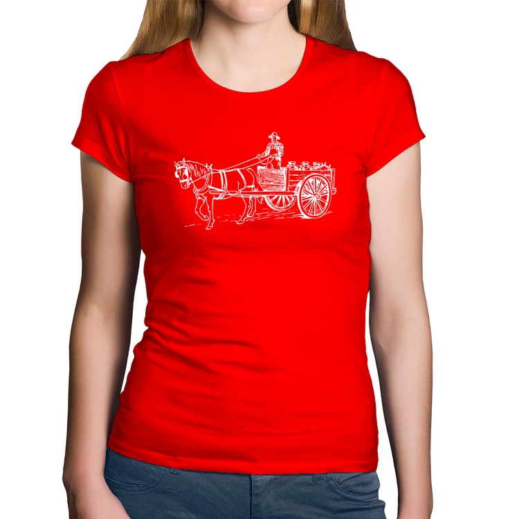 Baby Look Algodão Leiteiro - Vermelha