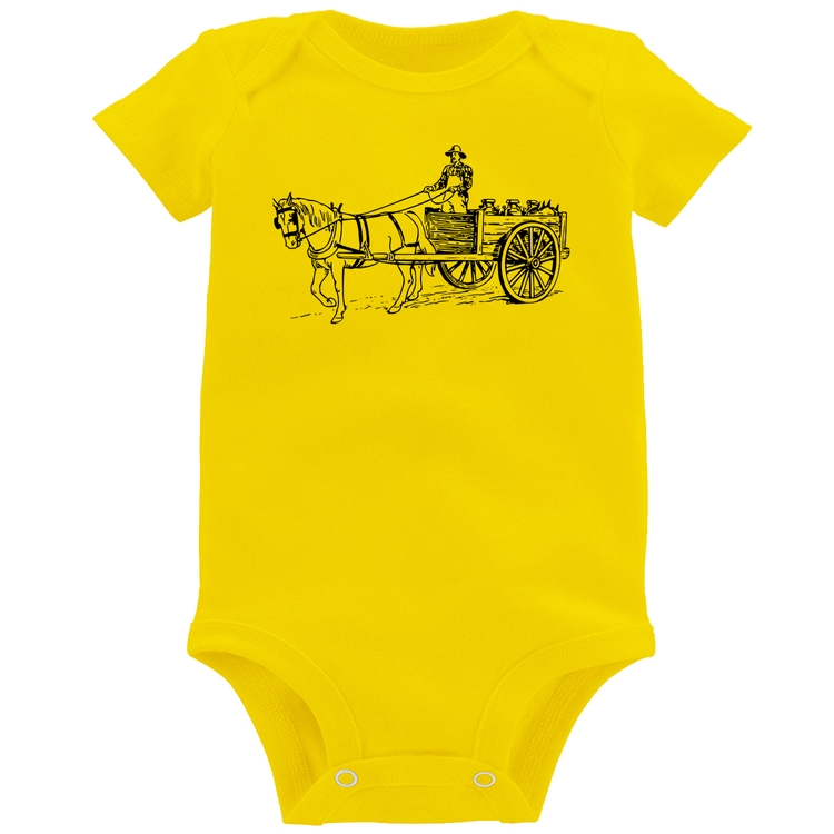 Body Bebê Leiteiro - Amarelo