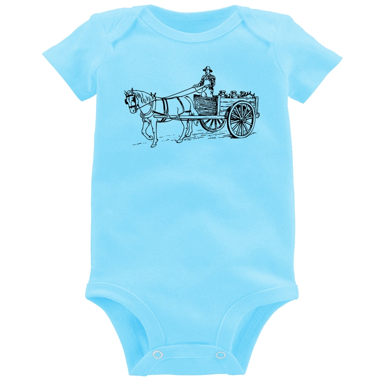 Body Bebê Leiteiro - Azul Bebê