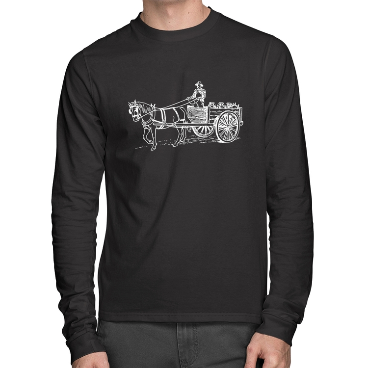 Camiseta Algodão Leiteiro Manga Longa