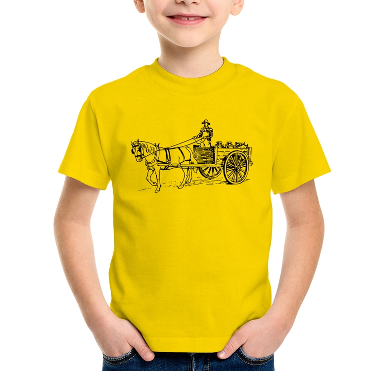 Camiseta Infantil Leiteiro - Amarela