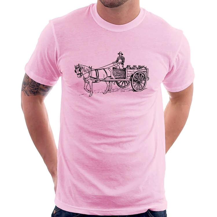 Camiseta Leiteiro - Rosa Bebê