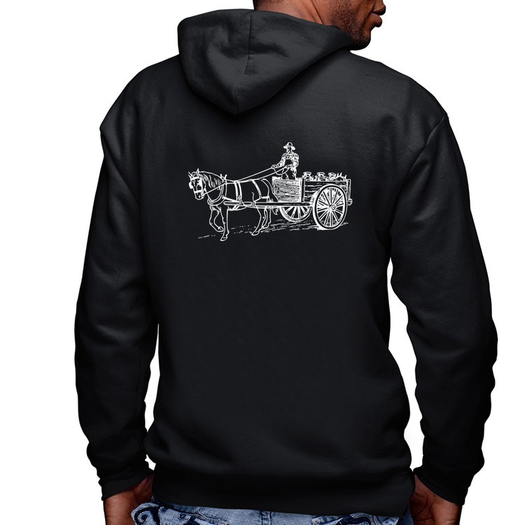 Blusa Moletom Leiteiro Masculina com Capuz e Zíper