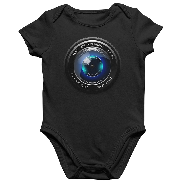 Body Bebê Algodão Lente Câmera