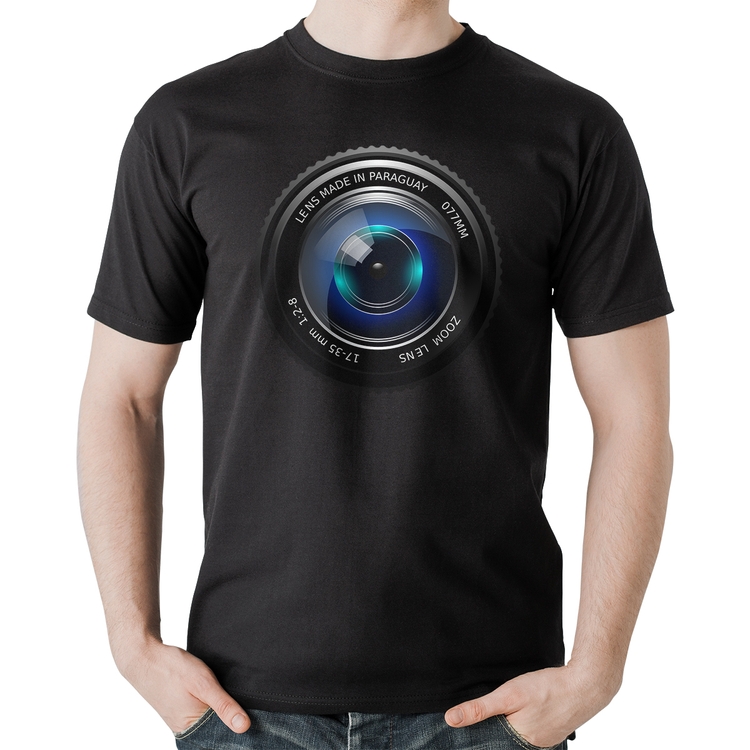 Camiseta Algodão Lente Câmera