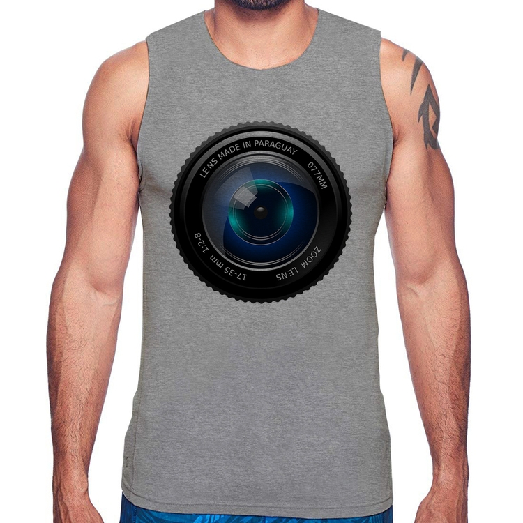 Regata Lente Câmera - Cinza