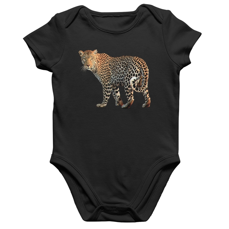 Body Bebê Algodão Leopardo